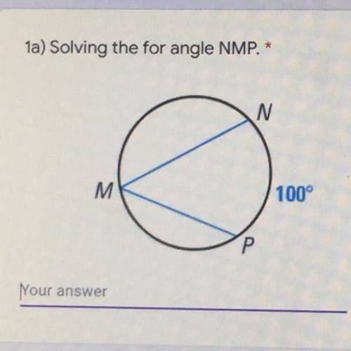 Solving the for angle NMP. *