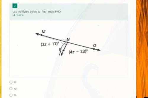 Use the figure below to find angle PNO