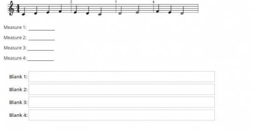 What is the solfege for the 4 measures below? The first note is do. Format: D R M F S (no commas)