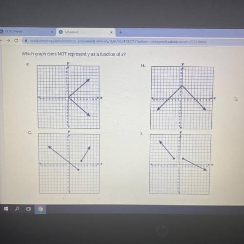 PLEASEEEE HELPPPPP!!!
(Which graph does NOT Represent y as a function of x)