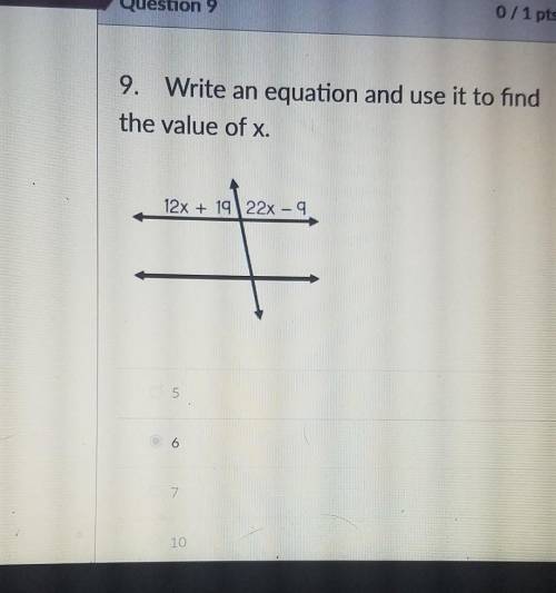 Write an equation and use it to find the value of x will mark brainiest