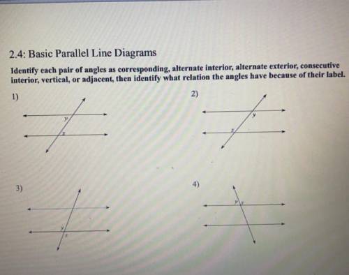 Geometry parallel line diagrams