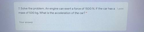 What would the acceleration of the car be ?