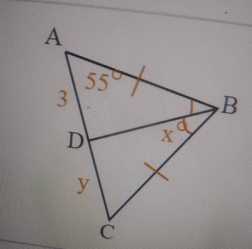 Find the values of x and y
