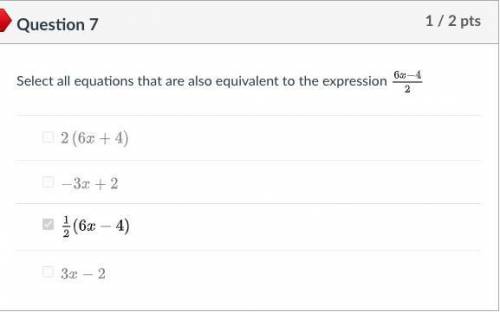 Equations that are equivalent to 6x-4/2
