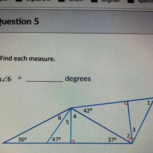 Find measure 6 
I’ve tried twice and can’t get it
Geometry
