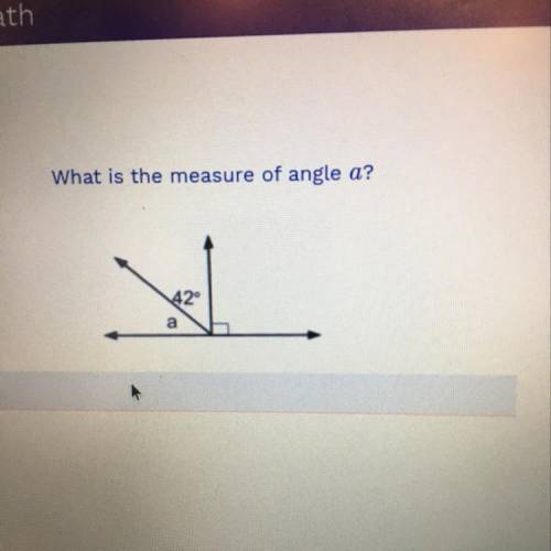 What is the measure of angle a