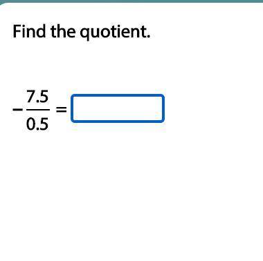 Help please: Find the quotient