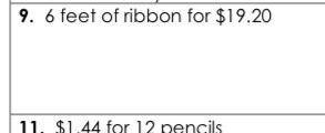 Can someone help me with this? It’s unit rates with price. Question: 6 feet of ribbon for $19.20