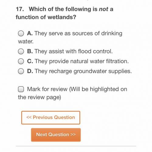Which of the following is not a function of wetlands
