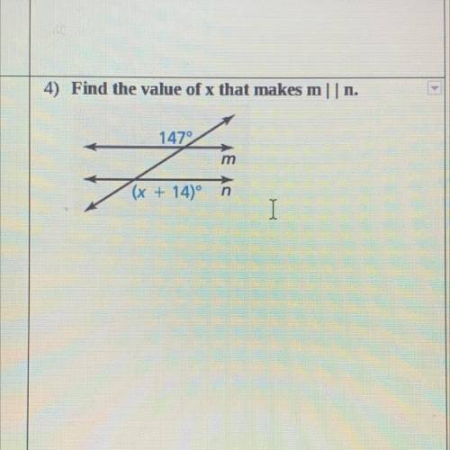Find the value of x that makes m || n ... helpn