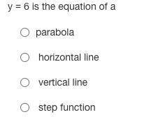 Y = 6 is the equation of a