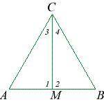 Complete the proof.

Given:
CM ⊥ AB
∠3 = ∠4
Prove:
△ AMC ≅ △ BMC
Use the information provided to c
