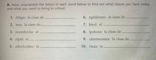 SPANISH 1 , please help if you can.