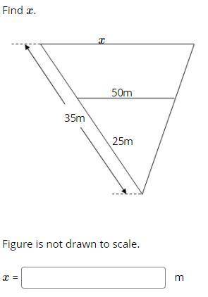 Find x.... Figure is not drawn to scale.
