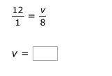 Solve for v in the proportion.