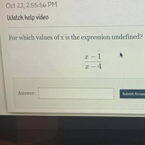 For which values of x is the expression undefined?