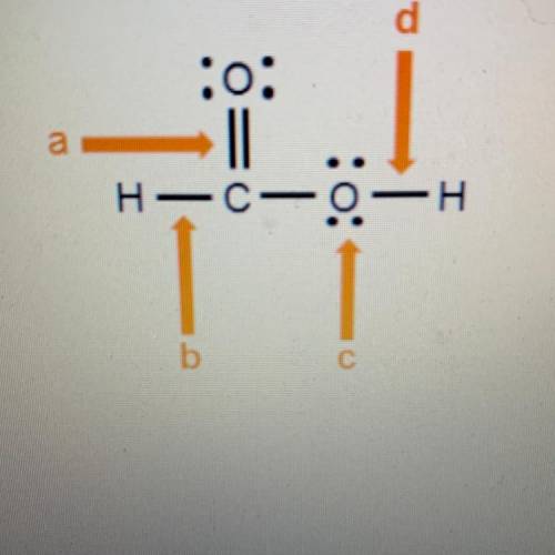 Identify arrows pointing to bonding electrons