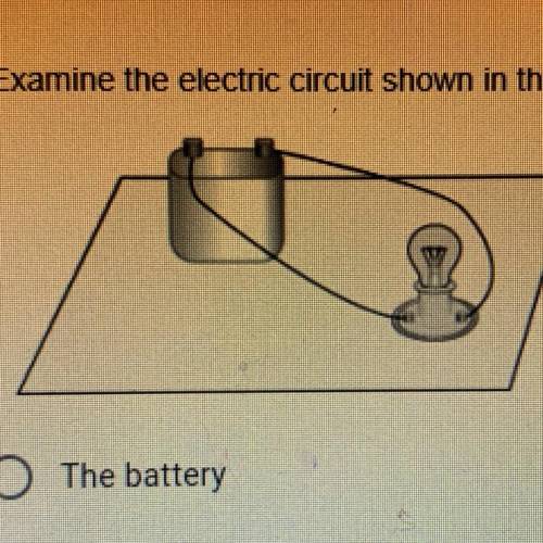 What is the source of energy in this image

Examine the electric circuit shown in the image.
A.The