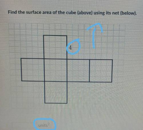 Check Out This Cube: Find the surface area of the cube (above) using its net (below).