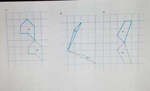 Please help me!

each picture shows 2 polygons, one is labled Polygon A and one labled polygon B.