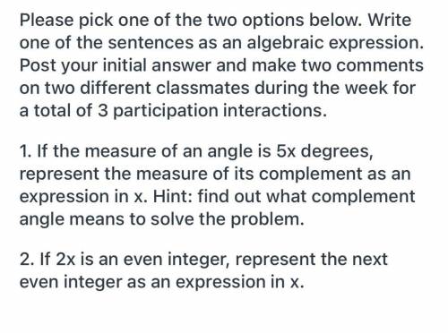 Discussion question please for my class!! Both parts do not have to be answered ONLY one.