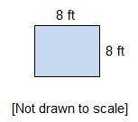 HELP FAST

The square represents a scale model that was created by using a factor of 4.
Which is t