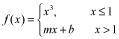Find the values of m and b that make the following function differentiable.