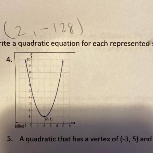 Write a quadratic equation for each represented scenario
