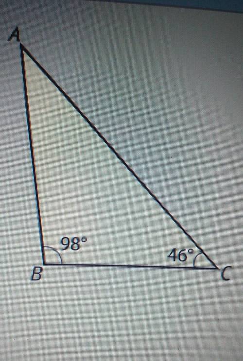 Triangle ABC is shown below

the sum of the interior angles of a triangle equals ______ degrees, s