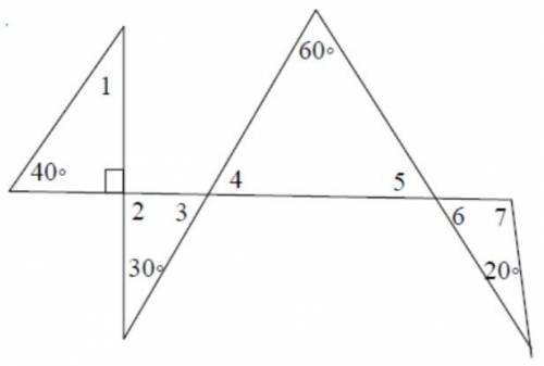 Plz help find the measures of the angles 1, 2, 3, 4, 5, 6, 7.