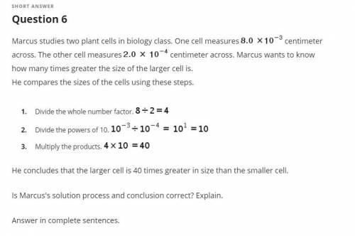 Is Marcus's solution process and conclusion correct? Explain.