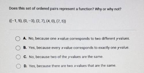 Does this set of ordered pairs represent a function?