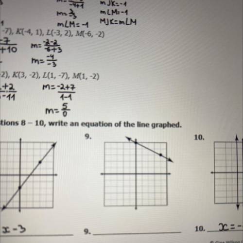 Write an equation of the line graphed
9,)