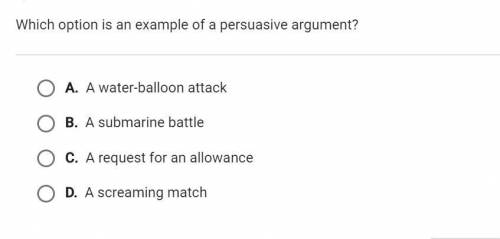 Which opinion is an example of a persuasive argument?