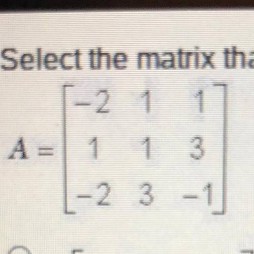 Select the matrix that is the inverse of: