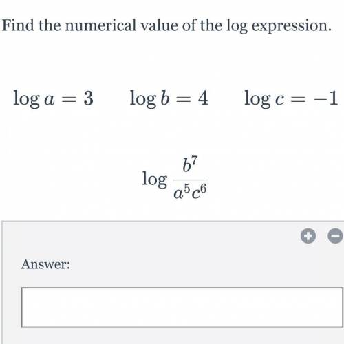 Find the numerical value of the log expression HELP PLS
