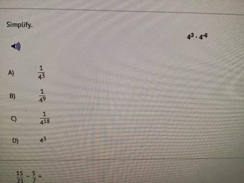 Simply. 4^3-4^-6please help me