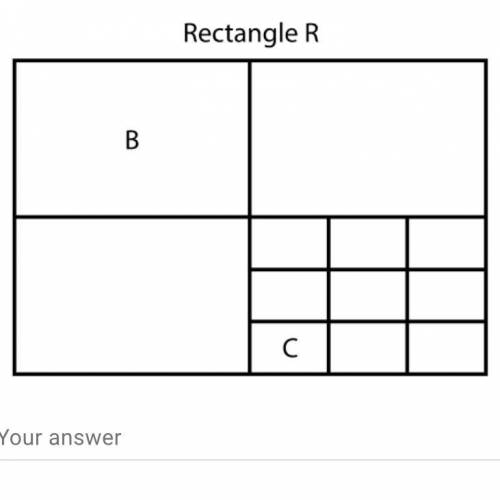 In the picture, rectangle R is divided into some smaller rectangles as shown. Is R a scaled copy of