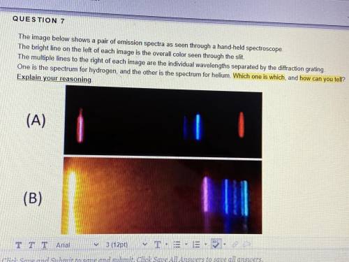 (Help ASAP!!) Emission spectrum, which is which and how can you tell?