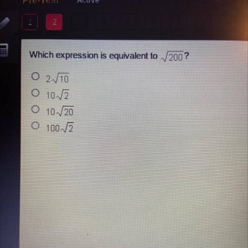 Which expression is equivalent to 200?