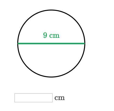 What is the circumference of the following circle?