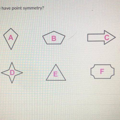 Which shapes have point symmetry