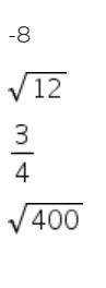 Which of the following is an example of an irrational number?