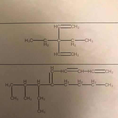 Name the following alkenes