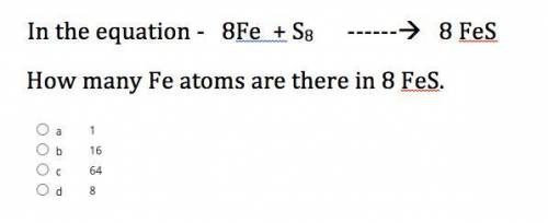 How many Fe atoms are there in 8 Fe