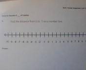 Find the distance between 6 and -5 on a number line
