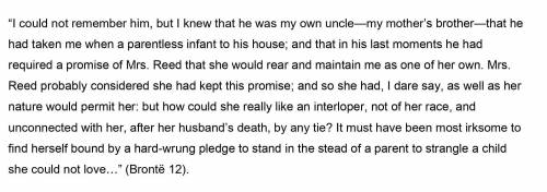 What would the tone be of this excerpt from Jane Eyre?