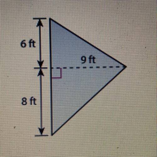 Which expression represents the area of a triangle in square feet select all that apply

A. 1/2•48