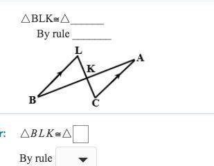 From the information given in the following exercise complete each statement. If the triangles cann